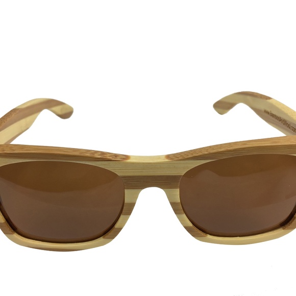 Bamboo Polarized spring loaded eco friendly light sunglasses unisex NIB - Picture 1 of 8